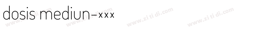 dosis mediun字体转换